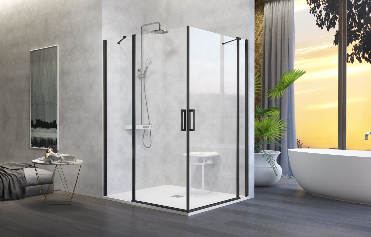 Paroi de douche Kassandra Nardi (NA505+NA505) Principal 1