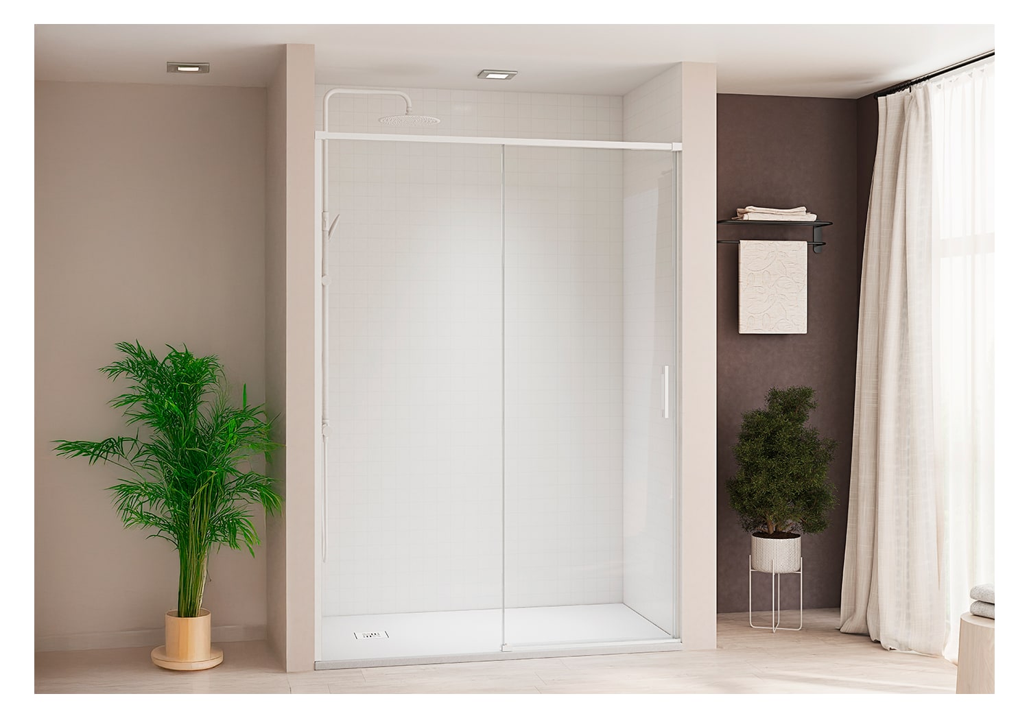 Paroi de douche coulissante sur mesure Bruntec Aria Principal 2