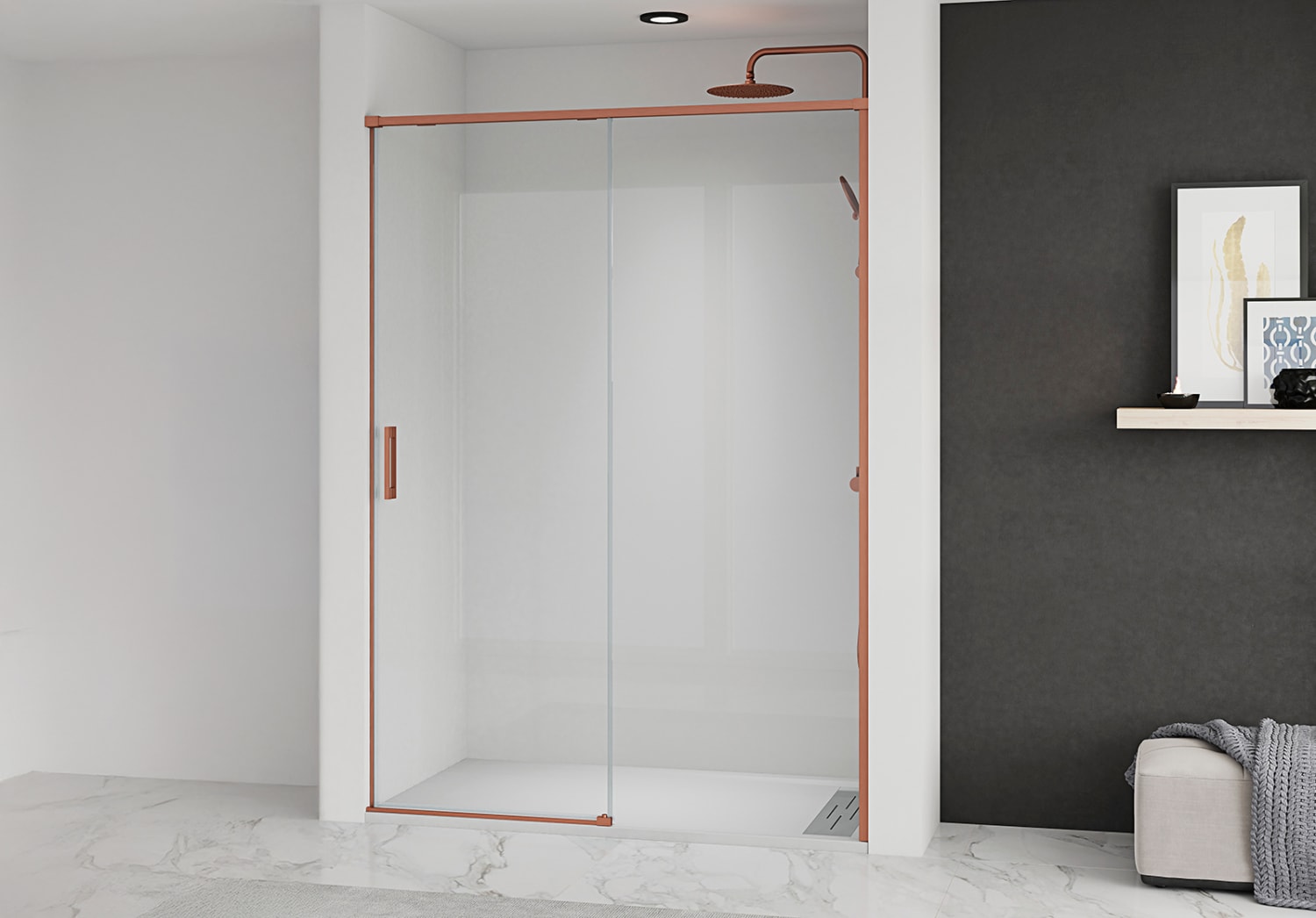 Paroi de douche coulissante sur mesure Bruntec Aria Principal 5