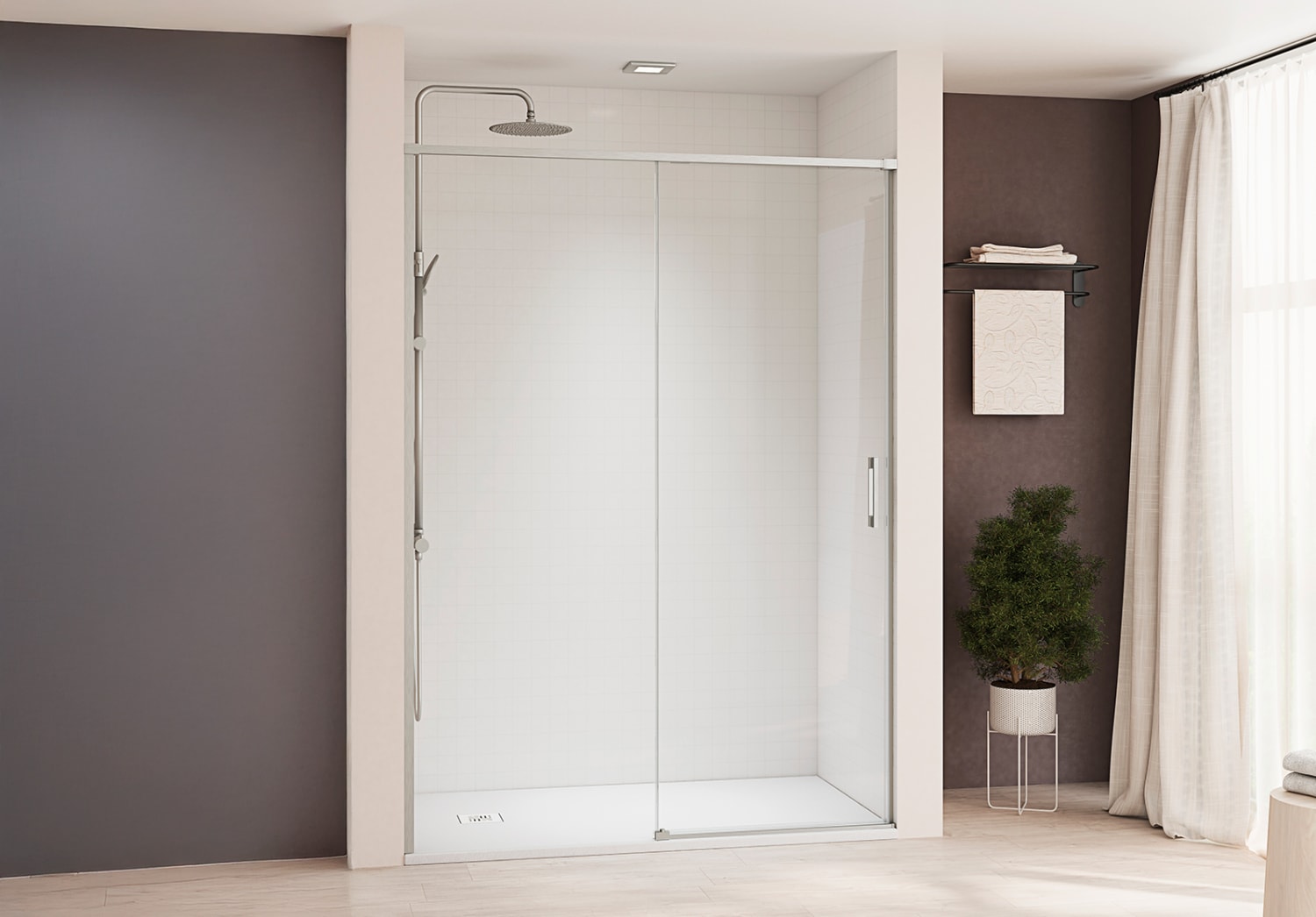 Paroi de douche coulissante sur mesure Bruntec Aria Principal 3