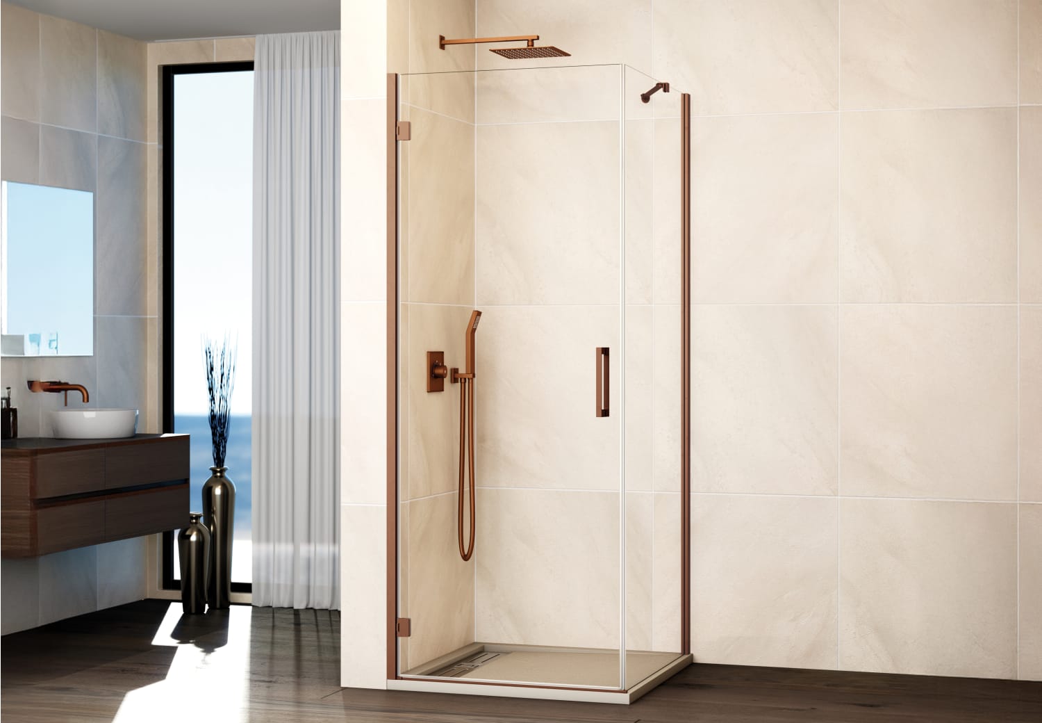Paroi de douche GME Glass (Combi A + paroi latérale fixe) Principal 6