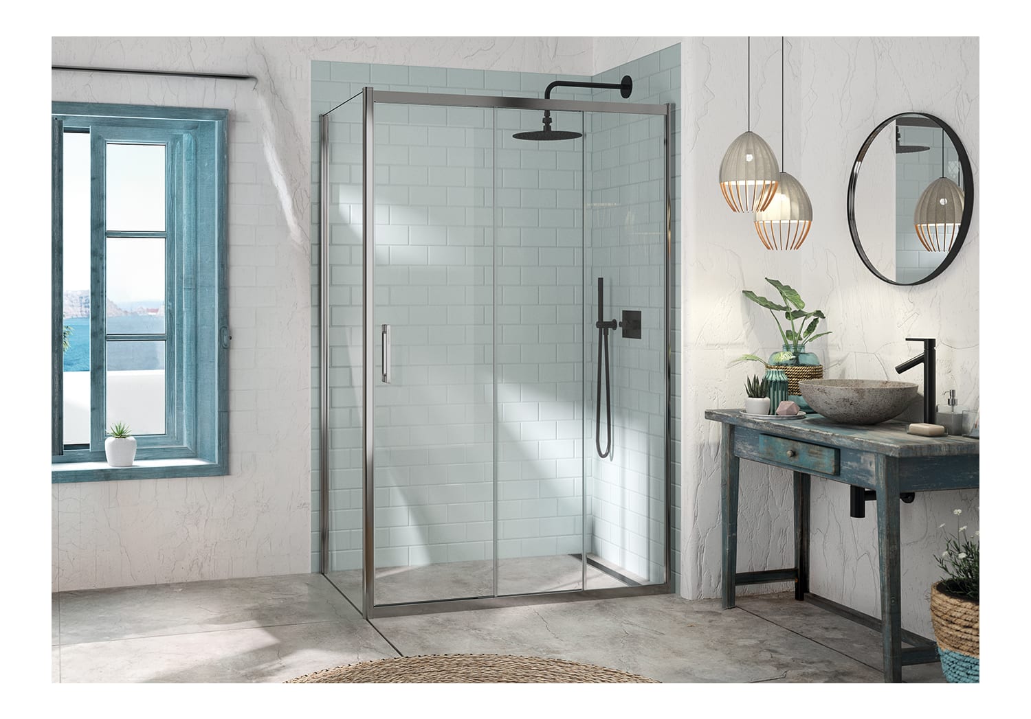 Paroi de douche Kassandra Kaarol (KA101+KA103) Principal 0