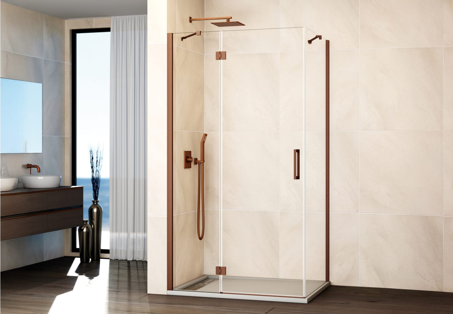 Paroi de douche de GME, Verre (COMBI C + paroi latérale fixe) Principal 6