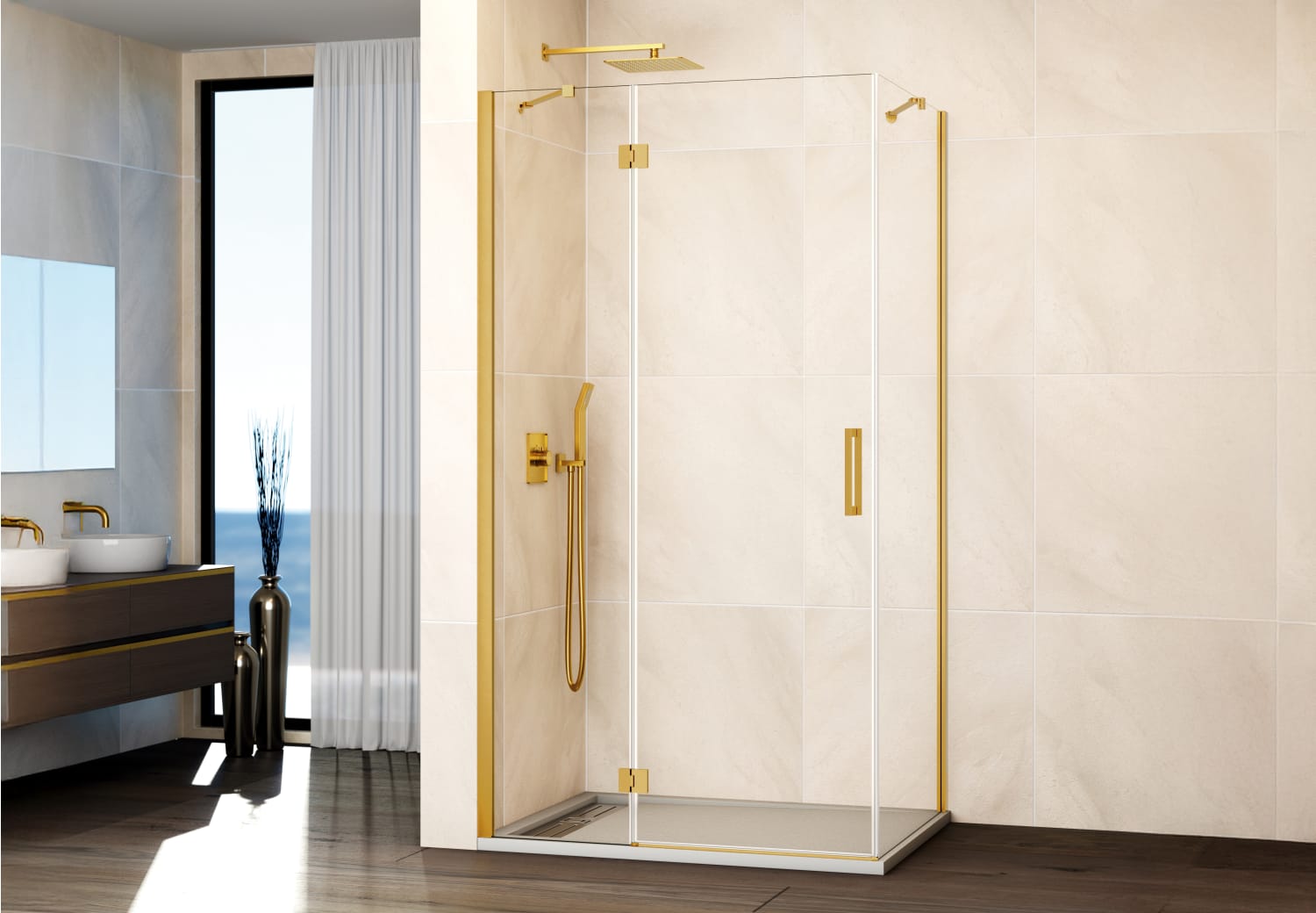 Paroi de douche de GME, Verre (COMBI C + paroi latérale fixe) Principal 4