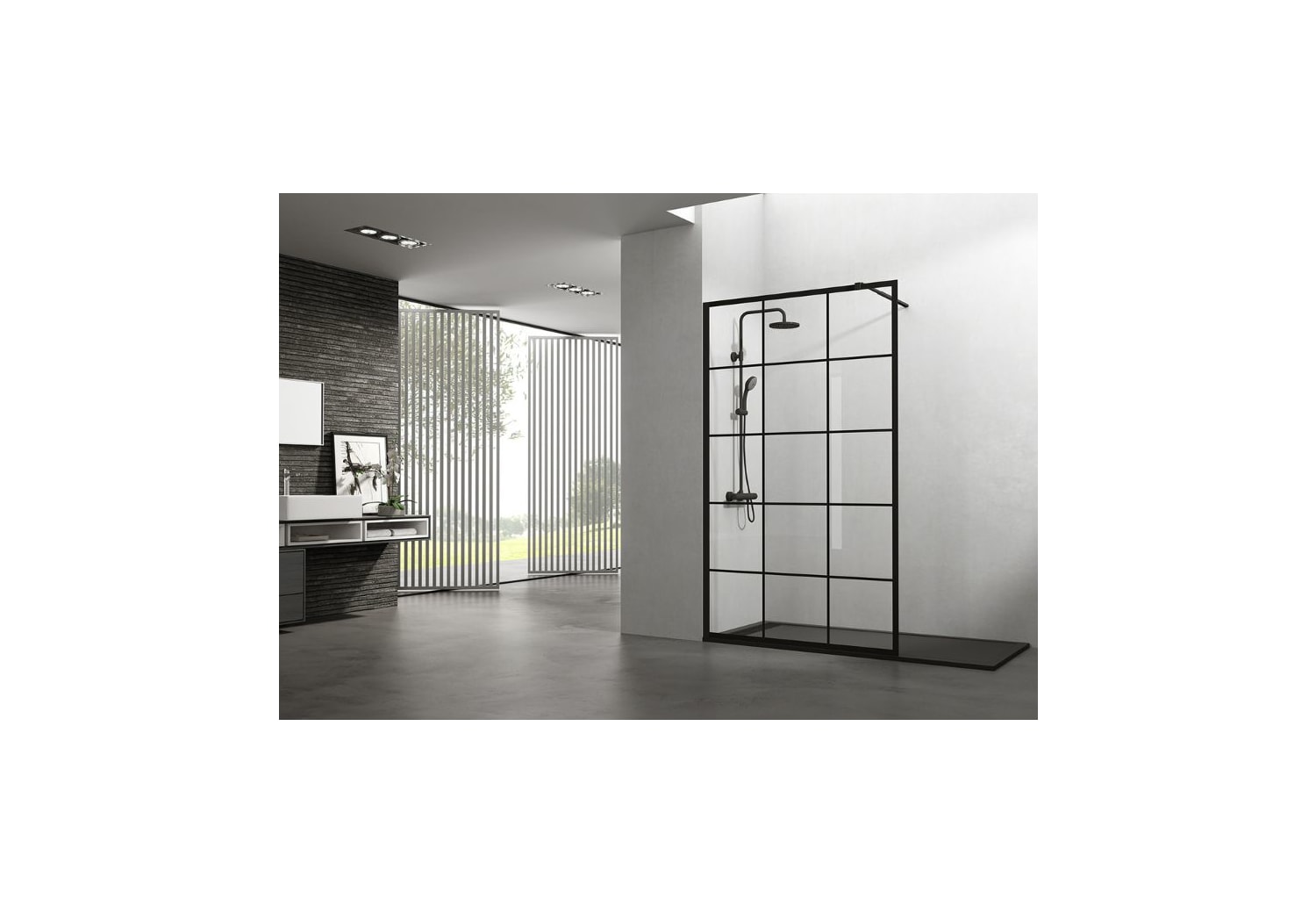 Paroi de douche Screen GME Black Chess Ambiente 2