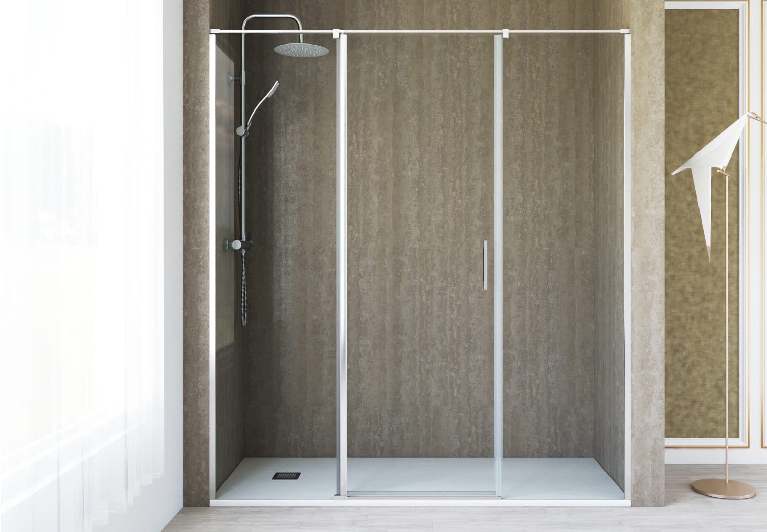 Paroi de douche pivotante Paroi de douche Kemi Principal 2