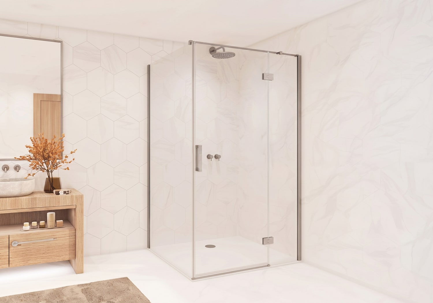 Paroi de douche angulaire Bruntec Aurea (400B) Principal 5