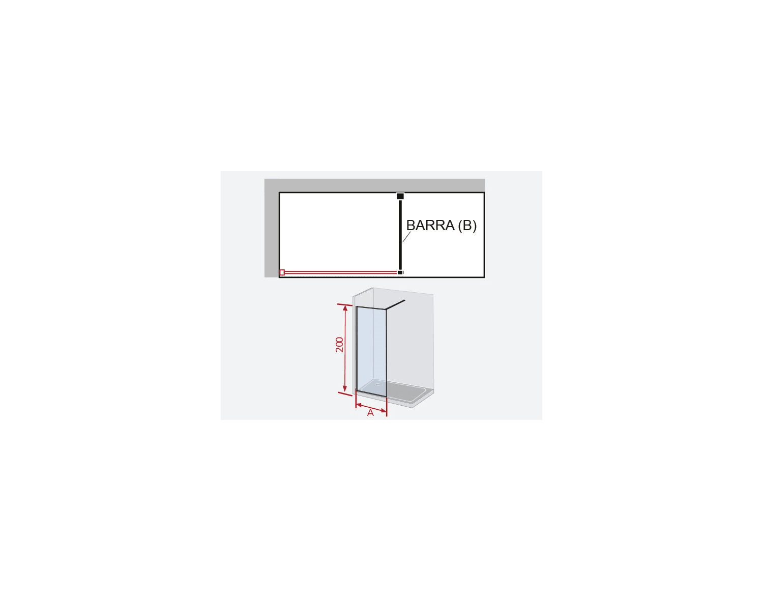 Paroi de douche fixe Kassandra Fresh Arena (FA 633) Croquis 10