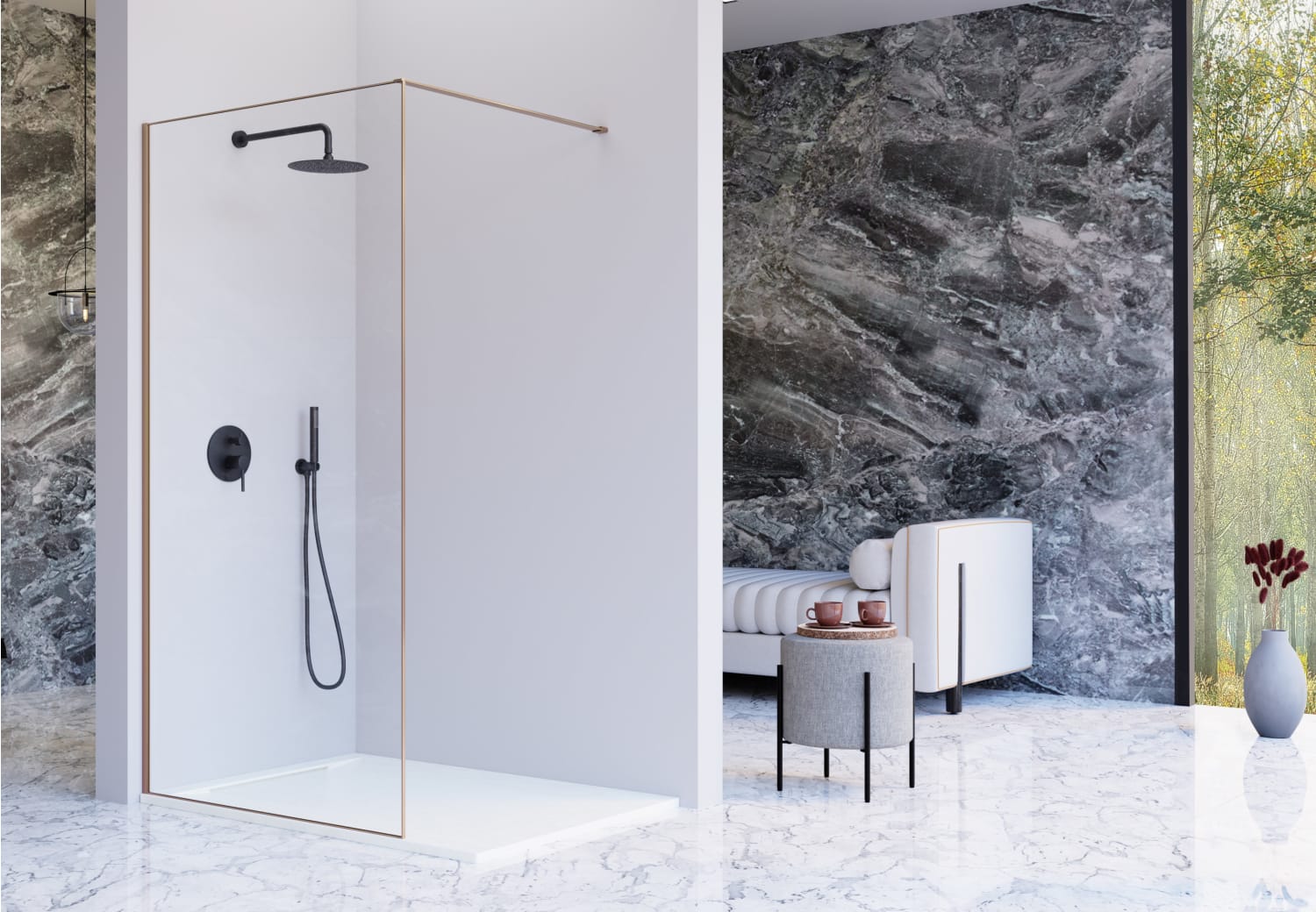 Paroi de douche fixe Kassandra Fresh Arena (FA 633) Principal 2