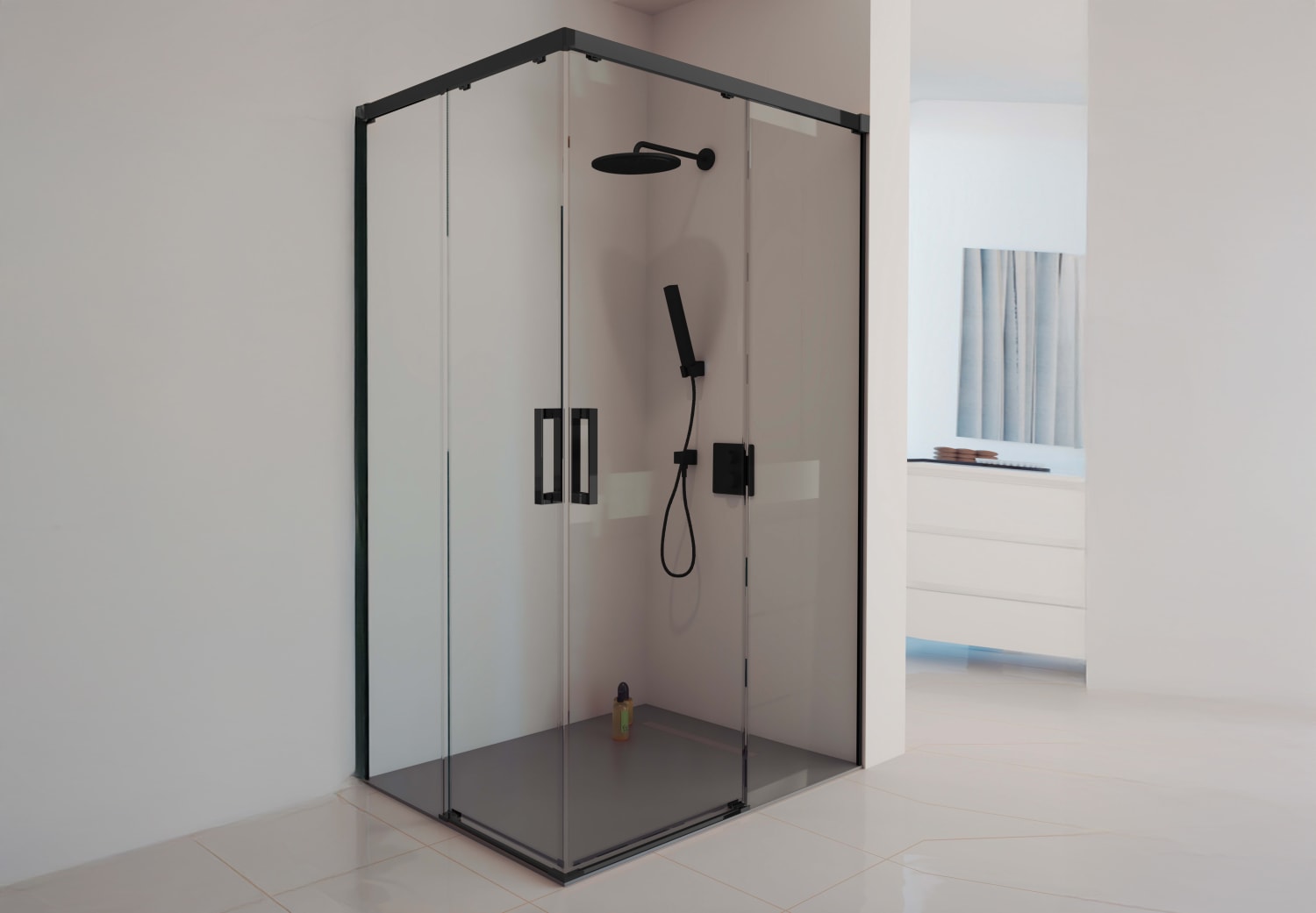 Paroi de douche Galaxy (300) noir mat Principal 0
