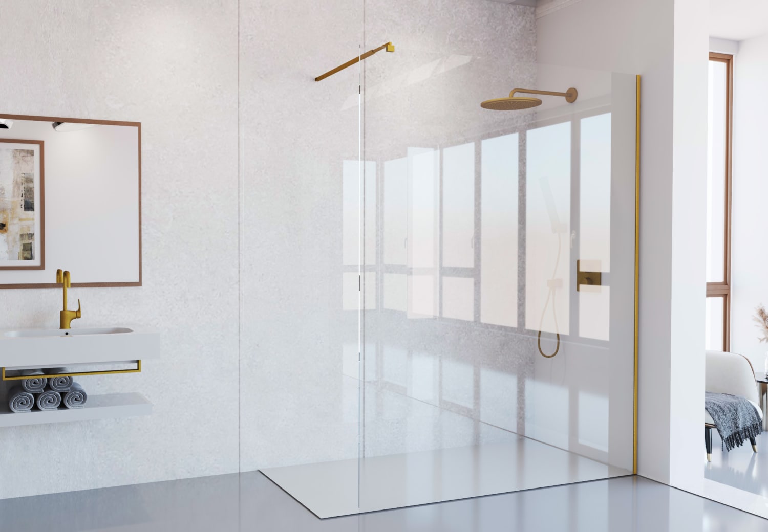 Paroi de douche sur mesure Dione (100) Principal 5
