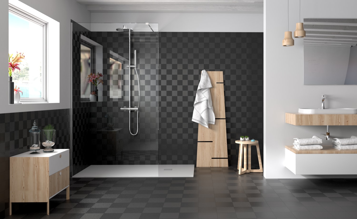 Paroi de douche sur mesure Dione (100) Principal 0