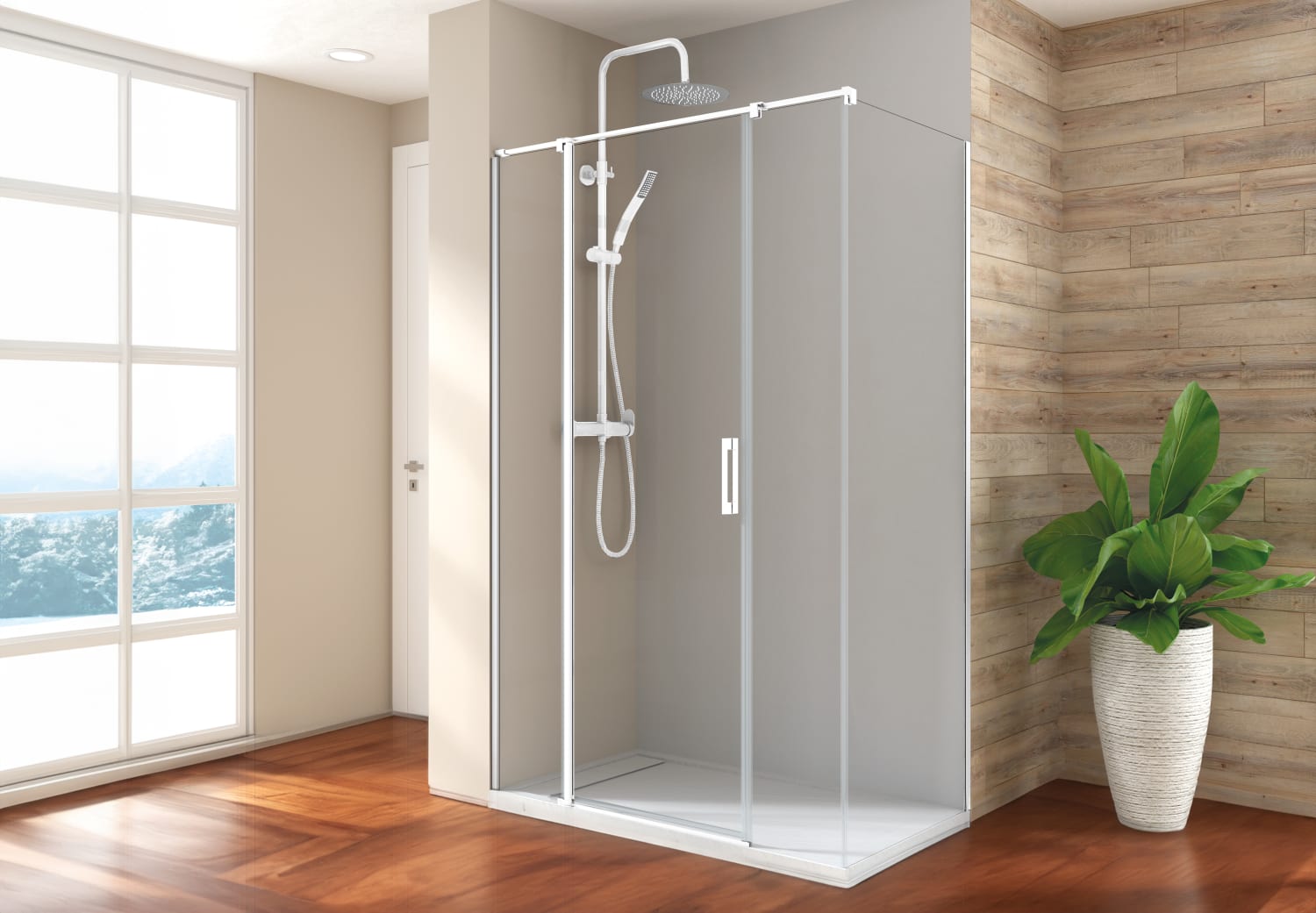 Paroi de douche pivotante Paroi de douche Kemi Principal 2