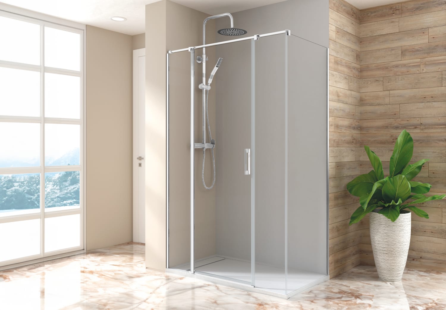 Paroi de douche pivotante Paroi de douche Kemi Principal 0
