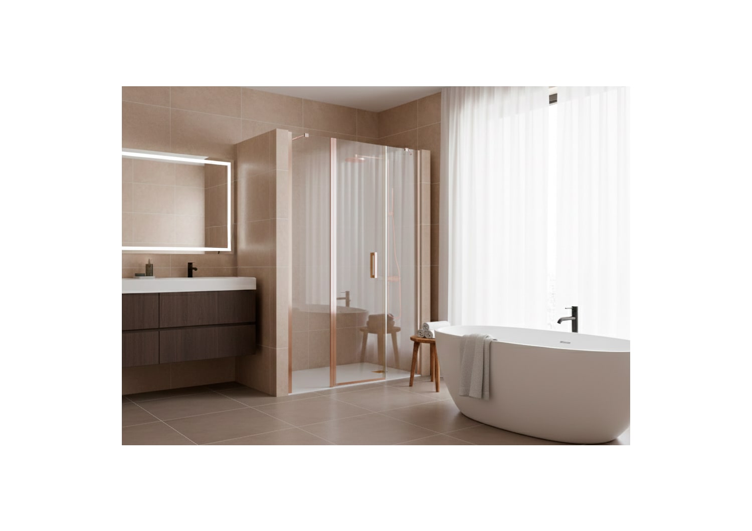 Paroi de douche Vega (900) Principal 2