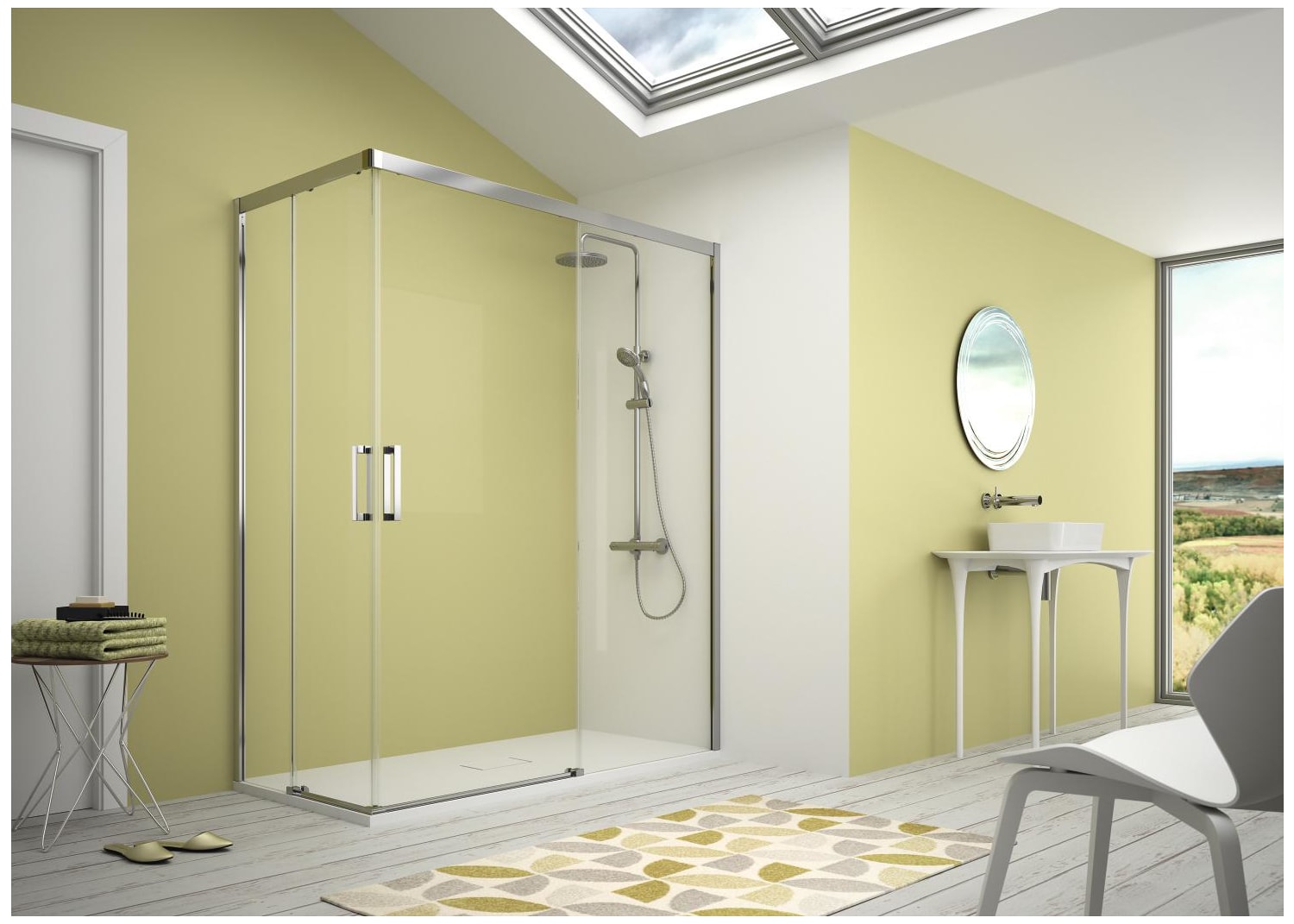 Paroi de douche 400 (CU607+CU607) Kassandra Principal 0