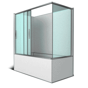 3 coulissants + côté fixe