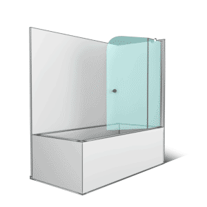 1 panneau fixe + 1 pivotant