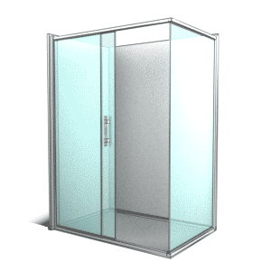 1 fixe + 1 coulissant + côté fixe