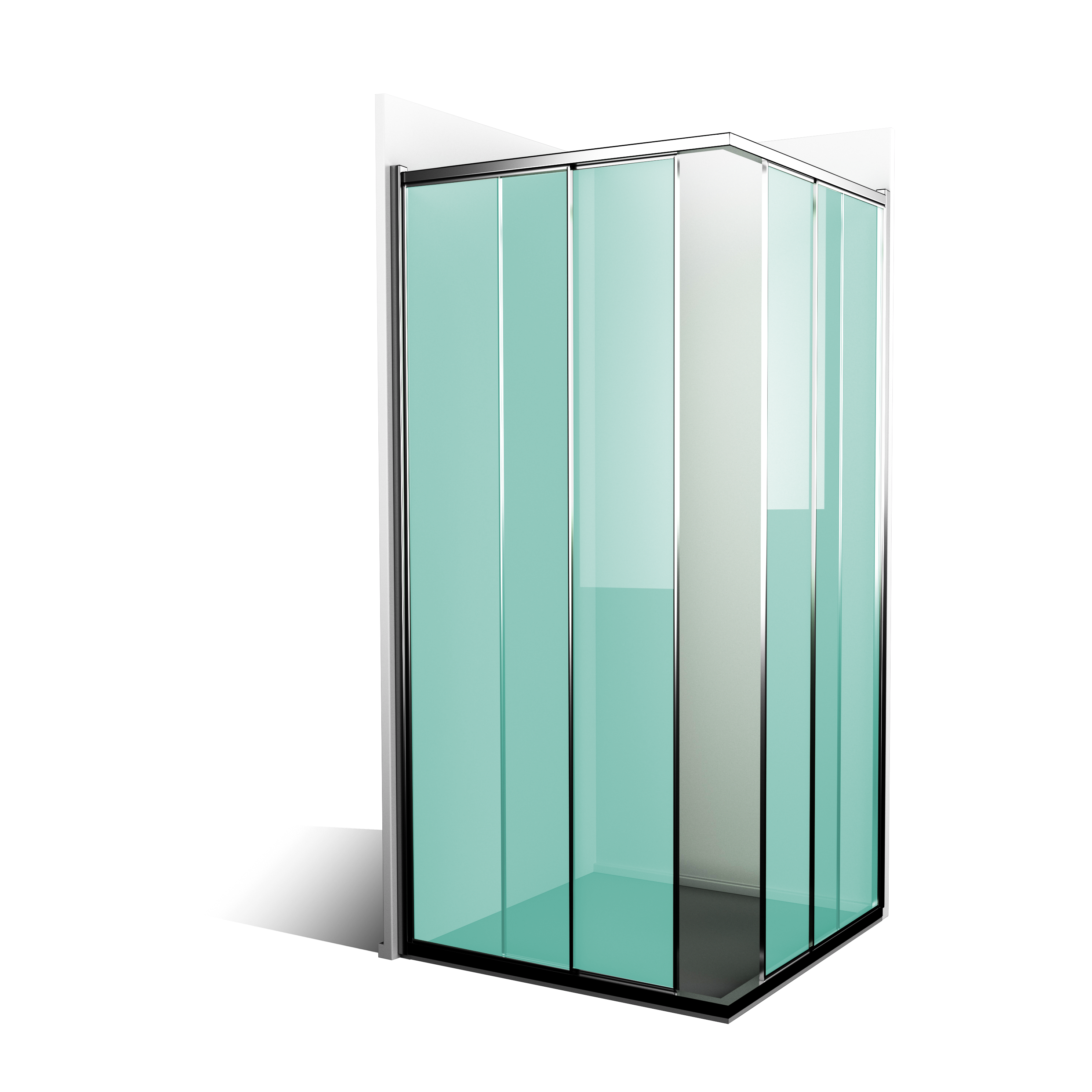 Parois de douche d'angle coulissantes