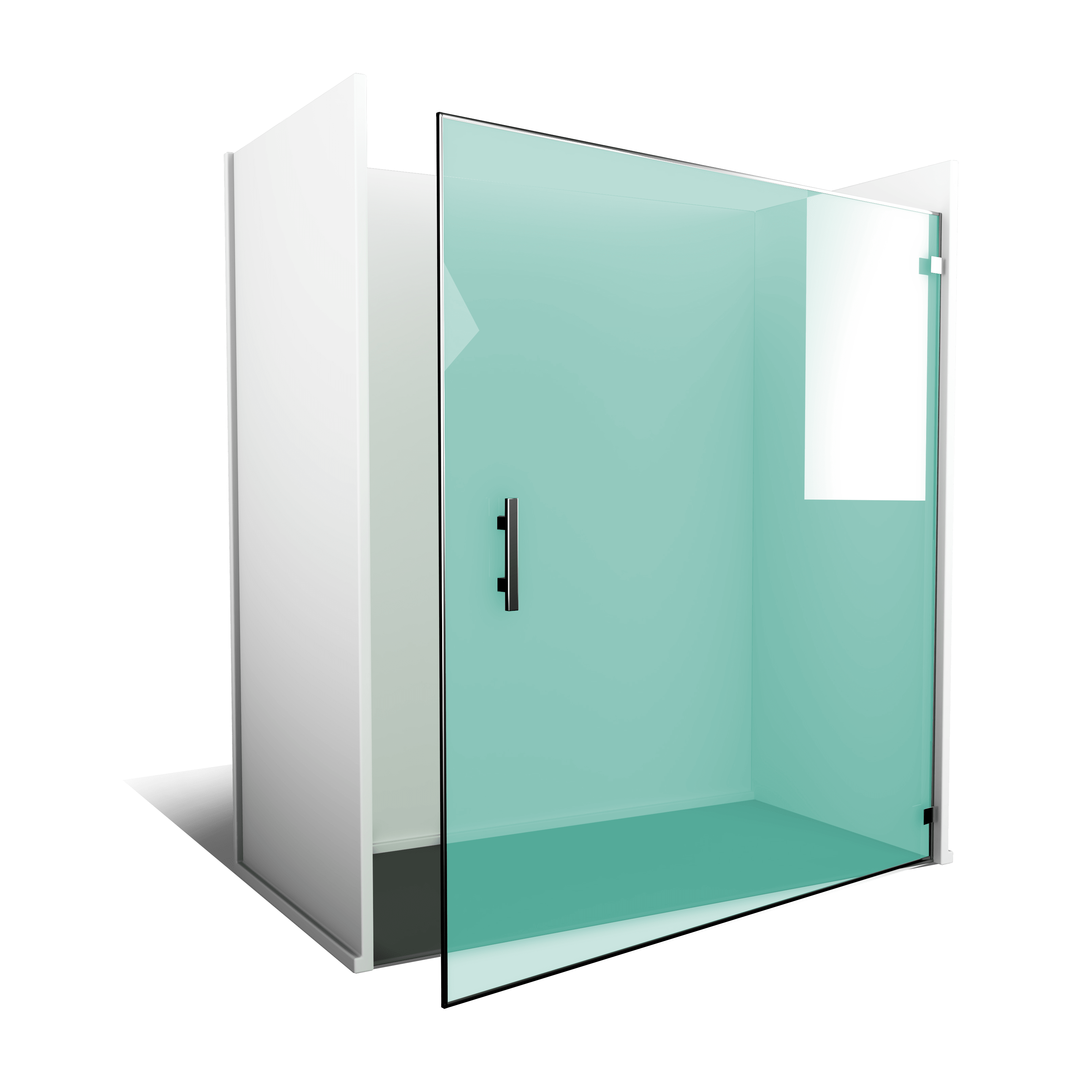 Parois de douche frontales pivotantes