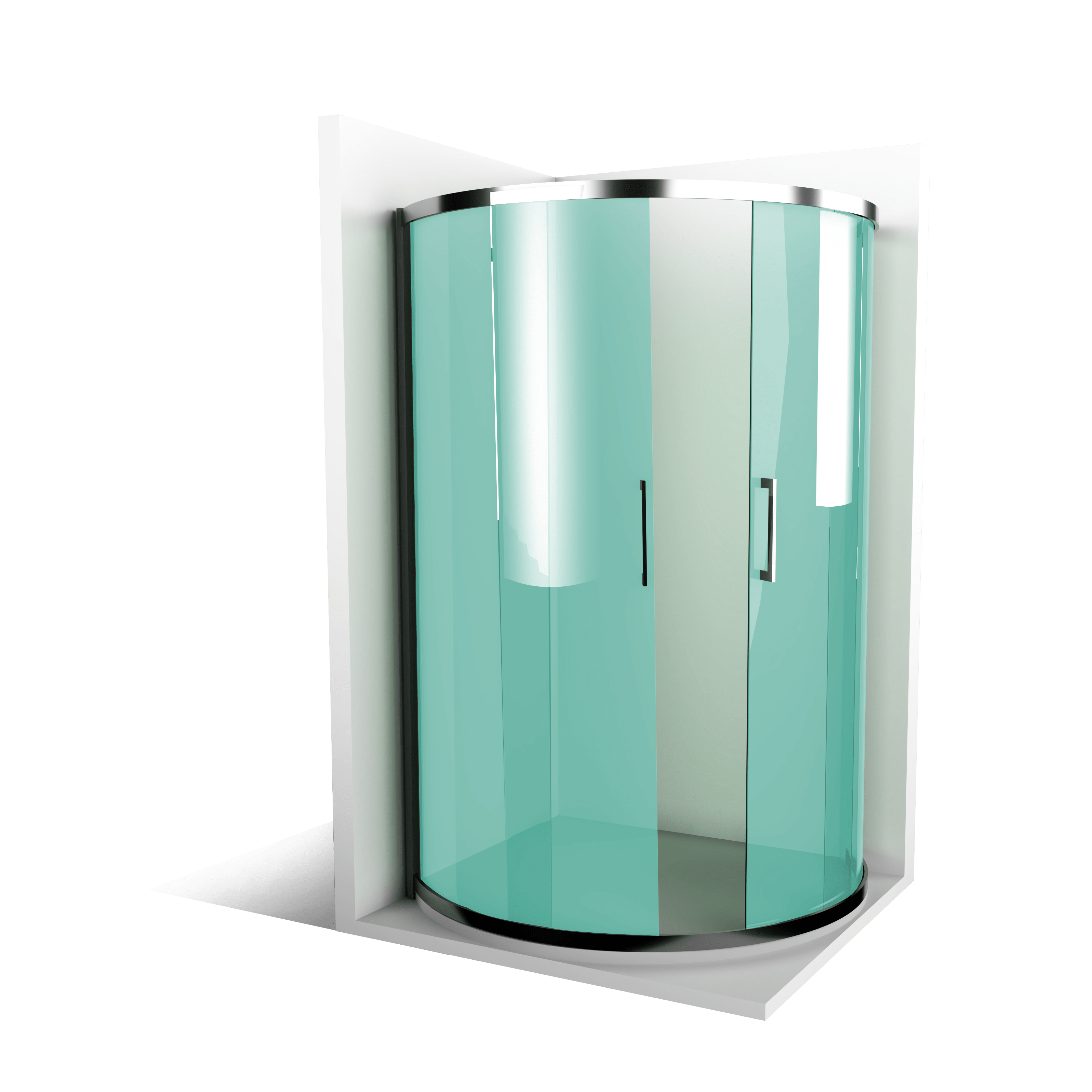 Parois de douche semi-circulaires