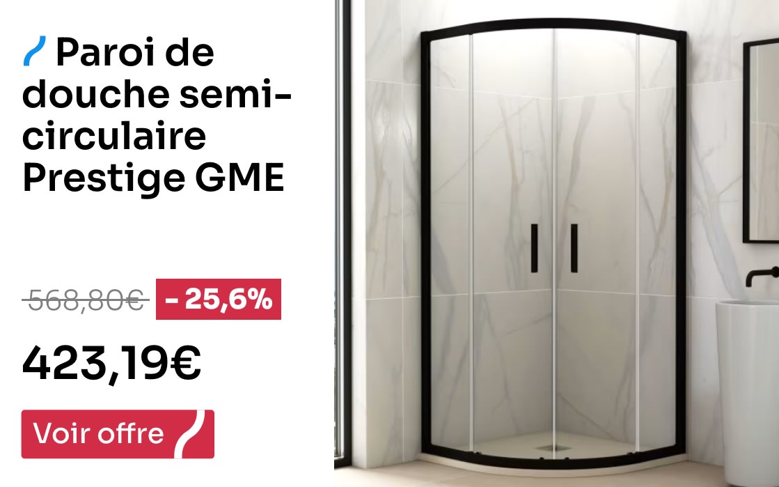 Paroi de douche semi circulaire Prestige GME